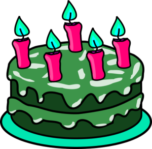 green birthday cake
